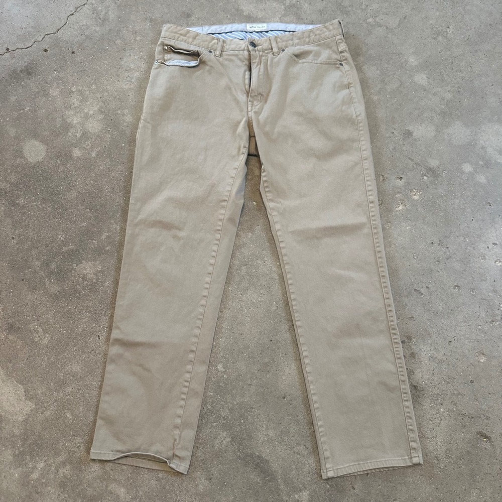 Peter Millar Ultimate Sateen 5-Pocket Pants Mens 33x28 Tan Khaki Modal ME0B39